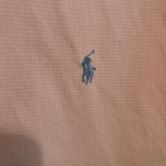 Ralph Lauren Pink and White Casual Button Down Shirt with Embroidered Logo - Picture 4 of 7